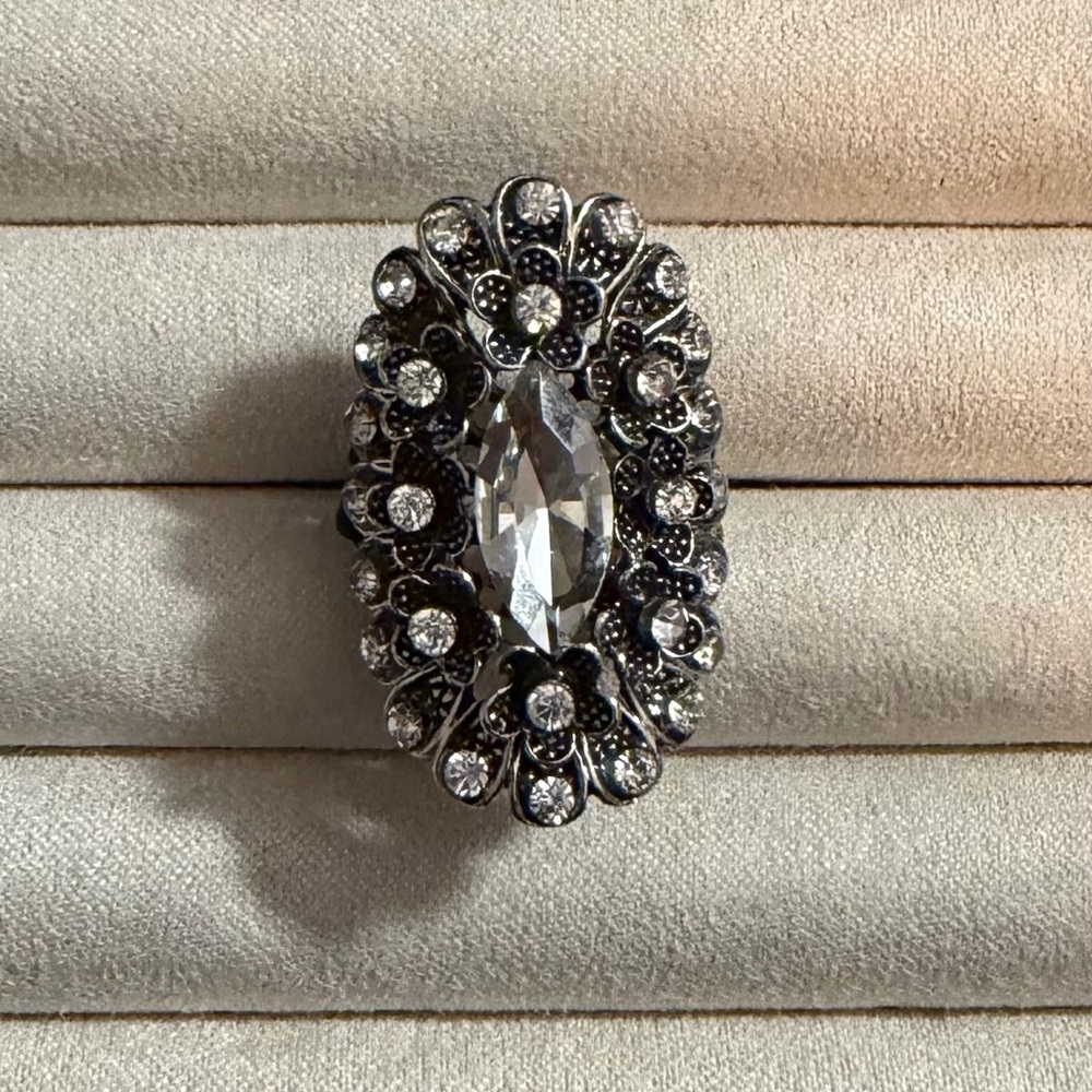 Elegant Silver Gemstone Ring